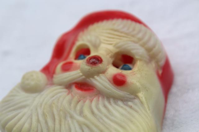 photo of vintage rolling eyes Santa plastic Christmas holiday party novelty pin back brooch #2