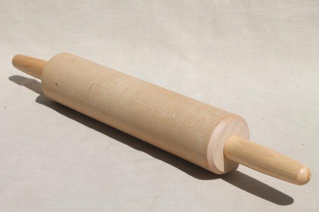 photo of vintage rolling pins, old wood rolling pin collection, primitive kitchenware #5
