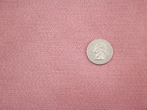 photo of vintage rose pink upholstery fabric lot, linen weave, satin, brocade  #3