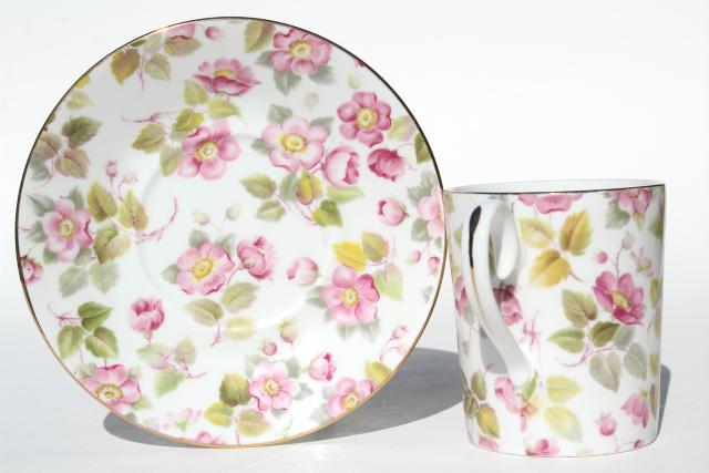 photo of vintage roses chintz Royal Albert Random Rose demitasse cup & saucer set #3