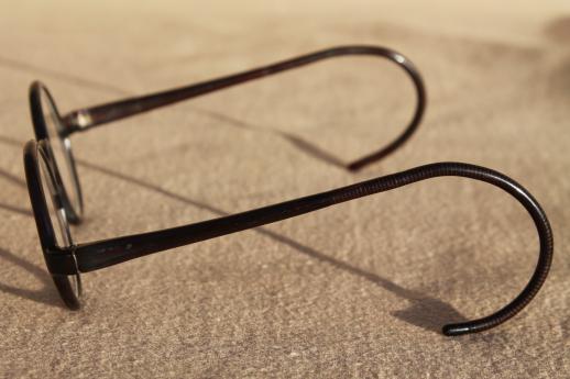 photo of vintage round bakelite eyeglasses, round frame glasses, Harry Potter frames #3