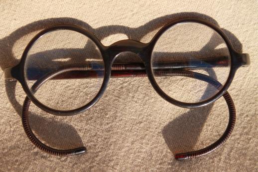 photo of vintage round bakelite eyeglasses, round frame glasses, Harry Potter frames #5