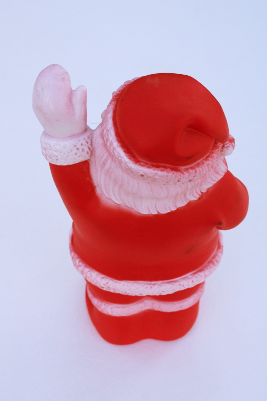 photo of vintage rubber Santa doll Sanitoy squeak toy, retro collectible Christmas decor #2