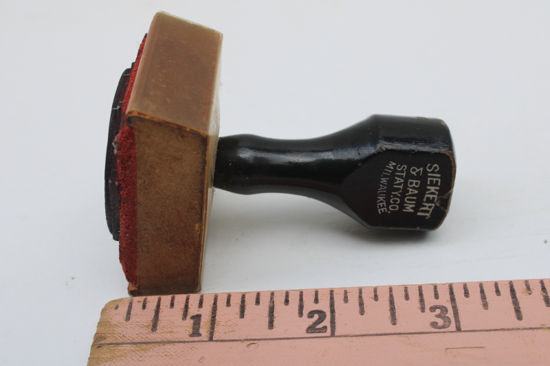 photo of vintage rubber stamp seal International Union Allied Industrial Workers of America #342 Wisconsin  #2