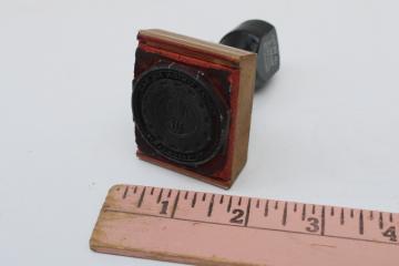 catalog photo of vintage rubber stamp seal International Union Allied Industrial Workers of America #342 Wisconsin 