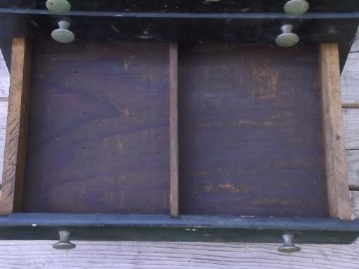 photo of vintage rustic industrial drawers tool box, old antique wood packing crate #13