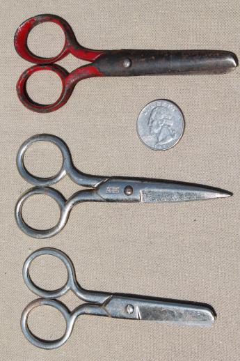 photo of vintage scissors lot, collection of old steel scissors for almost every purpose #6