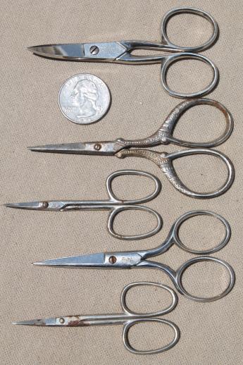 photo of vintage scissors lot, collection of old steel scissors for almost every purpose #8