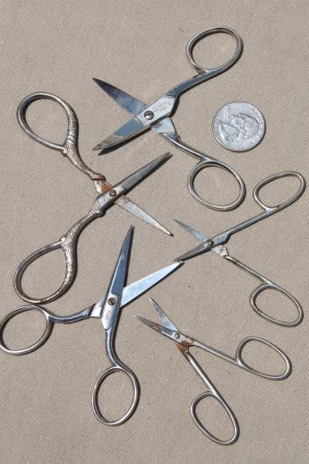 photo of vintage scissors lot, collection of old steel scissors for almost every purpose #9