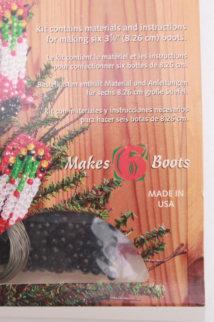 photo of vintage sealed craft kits, American West western cowboy Christmas ornaments to make #8