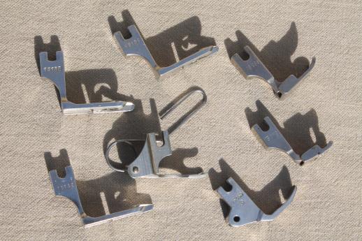 photo of vintage  sewing machine presser feet, rolled hemmers etc. fit Husqvarna Viking 33-10 #2