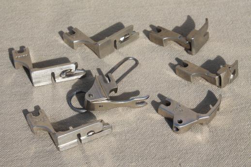 photo of vintage  sewing machine presser feet, rolled hemmers etc. fit Husqvarna Viking 33-10 #10