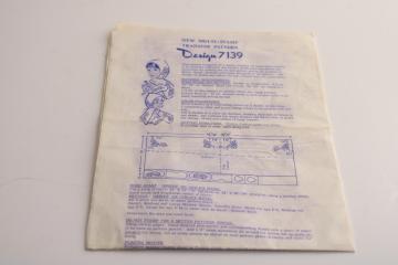 catalog photo of vintage sewing pattern w/ embroidery transfer, women & girls hood scarf & mittens