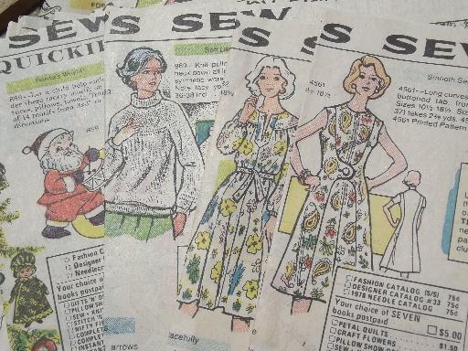 photo of vintage sewing pattern styles, huge lot old newspaper clippings w/ dress patterns #2