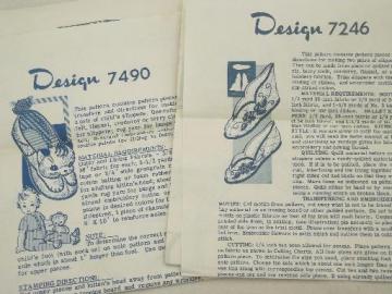 catalog photo of vintage sewing patterns for  slippers, Laura Wheeler or Alice Brooks designs