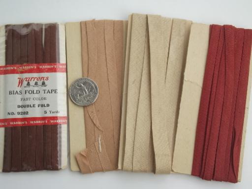 photo of vintage sewing trim lot, cotton seam tape quilt  binding & rick-rack #2