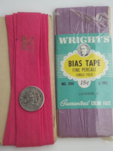 photo of vintage sewing trim lot, cotton seam tape quilt  binding & rick-rack #3