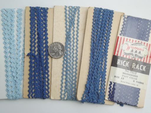 photo of vintage sewing trim lot, cotton seam tape quilt  binding & rick-rack #8