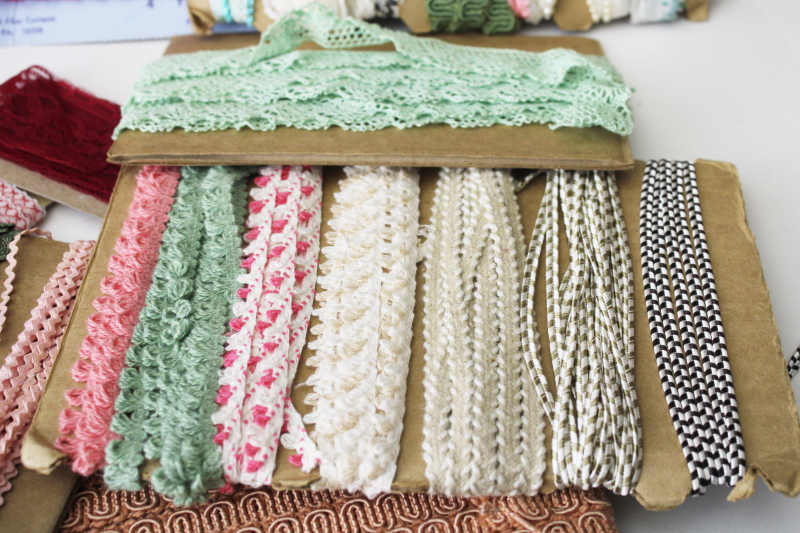 photo of vintage sewing trim lot, girly cottagecore coquette lace edgings, trims, fancy seam binding etc  #4