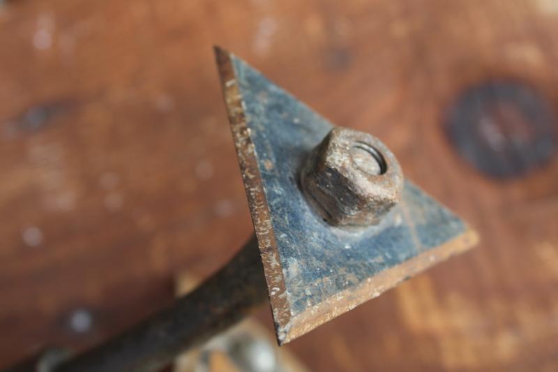 photo of vintage shave hook scrapers, woodworking tools for refinishing floors or furniture #7