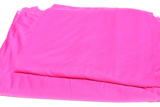 photo of vintage sheer jersey knit fabric, soft light stretchy poly blend, fuschia pink solid #1