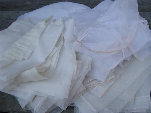 photo of vintage sheer summer curtains, unsorted estate lot ruffled white priscilla etc. #3