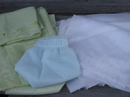 photo of vintage sheer summer curtains, unsorted estate lot ruffled white priscilla etc. #6