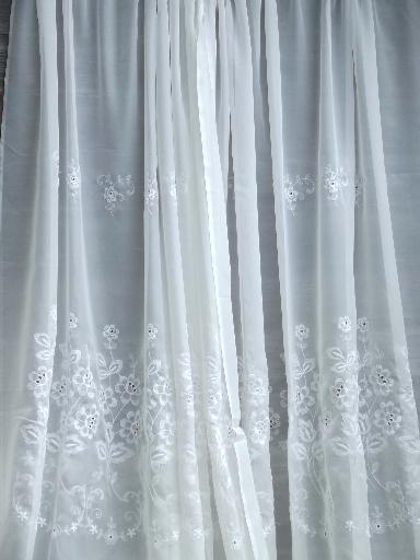 photo of vintage  sheer summer curtains, unsorted estate lot vintage drapes & sheers  #3