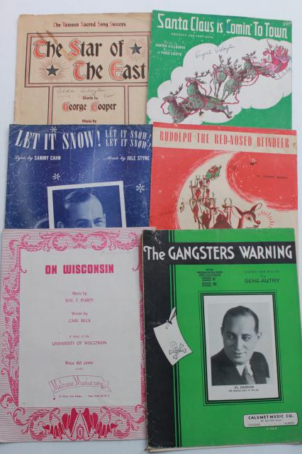 photo of vintage sheet music lot, 90+ pieces 20s, 30s, 40s, 50s, great cover art graphics #11