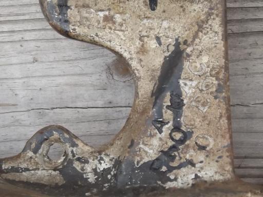 photo of vintage shoe lasts, foot shape cobbler forms, pair old cast iron feet #8