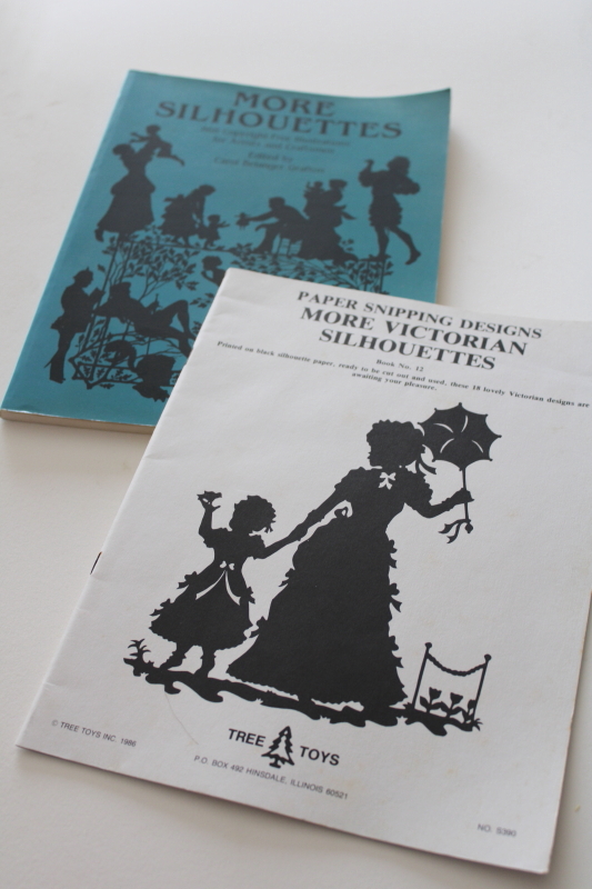 photo of vintage silhouette art Victorian style designs for paper cutting scherenschnitte #1