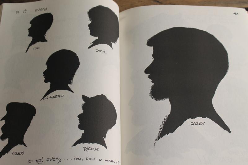 photo of vintage silhouette art, book of antique & modern head portraits of all ages #2