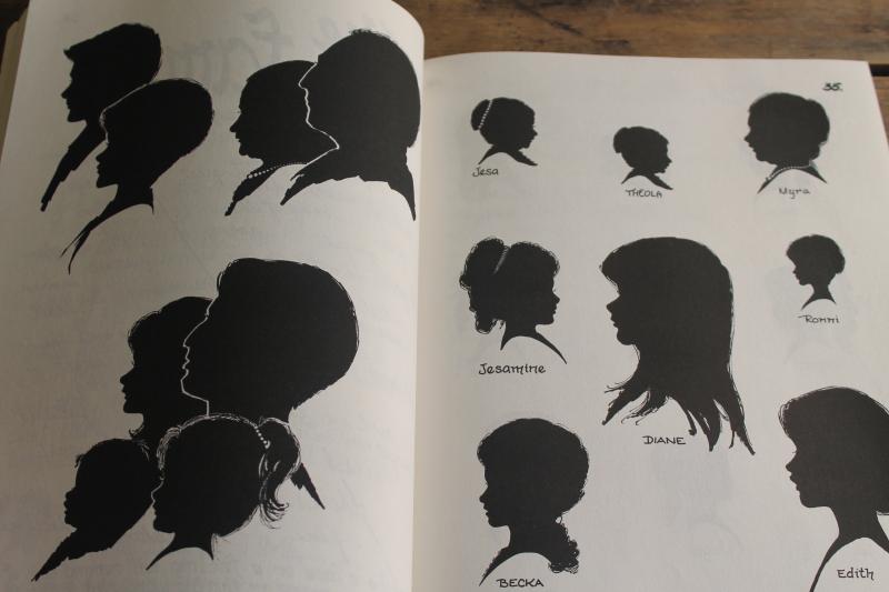 photo of vintage silhouette art, book of antique & modern head portraits of all ages #4