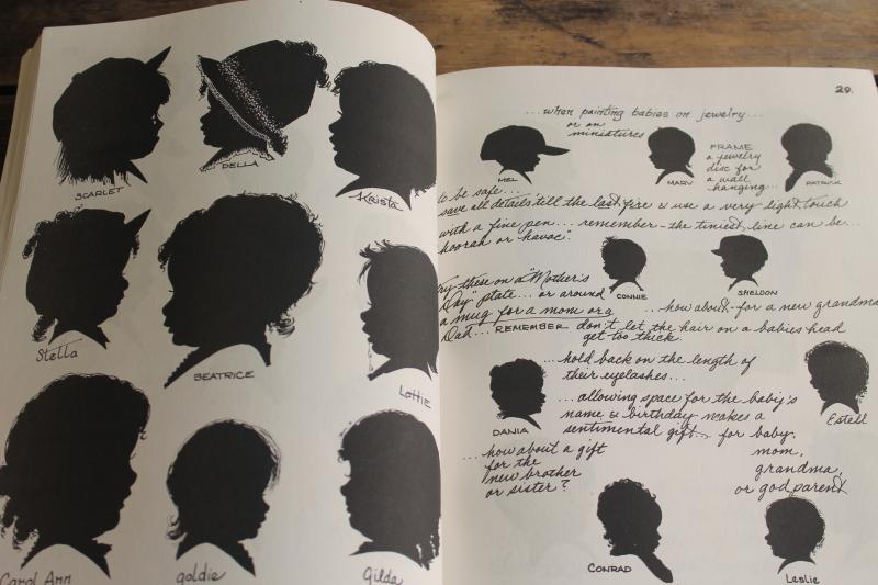 photo of vintage silhouette art, book of antique & modern head portraits of all ages #5