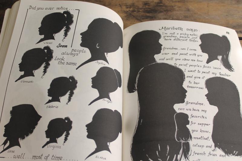 photo of vintage silhouette art, book of antique & modern head portraits of all ages #7