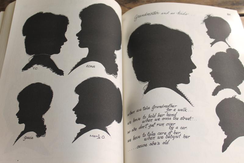 photo of vintage silhouette art, book of antique & modern head portraits of all ages #8