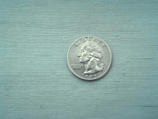 photo of vintage silk fabric, lovely old pure silk fabric in watery aqua blue #1