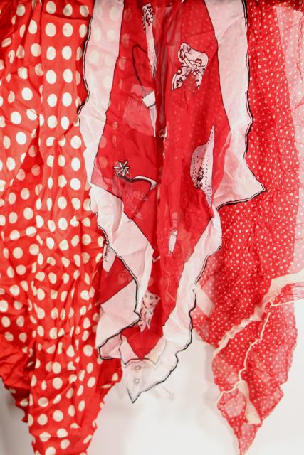 photo of vintage silk scarf lot, 80+ pure silk scarves in all colors to wear or upcycle fabric #5