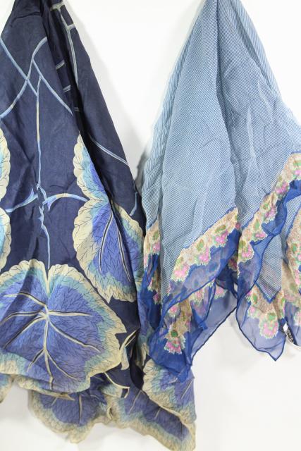 photo of vintage silk scarf lot, 80+ pure silk scarves in all colors to wear or upcycle fabric #12