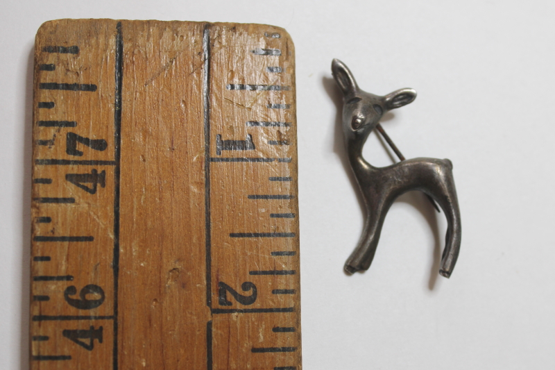photo of vintage silver deer pin handcrafted metal art Mexico sterling silver?  #2