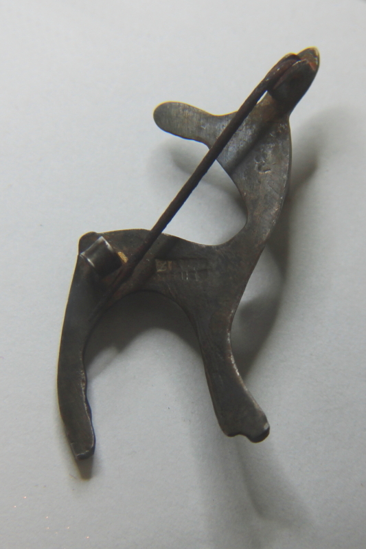 photo of vintage silver deer pin handcrafted metal art Mexico sterling silver?  #4