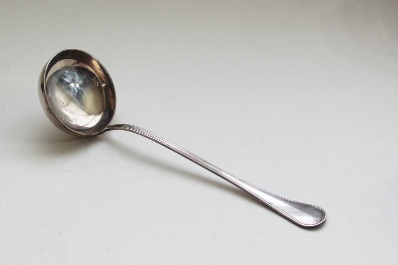 photo of vintage silver ladle for punch bowl or soup tureen, Broggi Italy silverplate #1