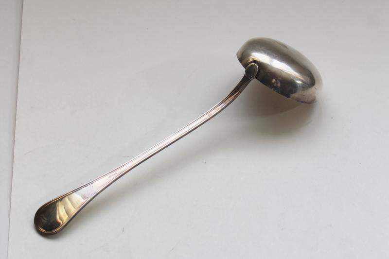 photo of vintage silver ladle for punch bowl or soup tureen, Broggi Italy silverplate #2