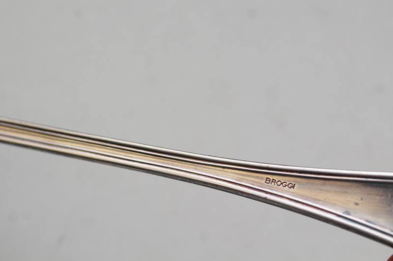 photo of vintage silver ladle for punch bowl or soup tureen, Broggi Italy silverplate #3