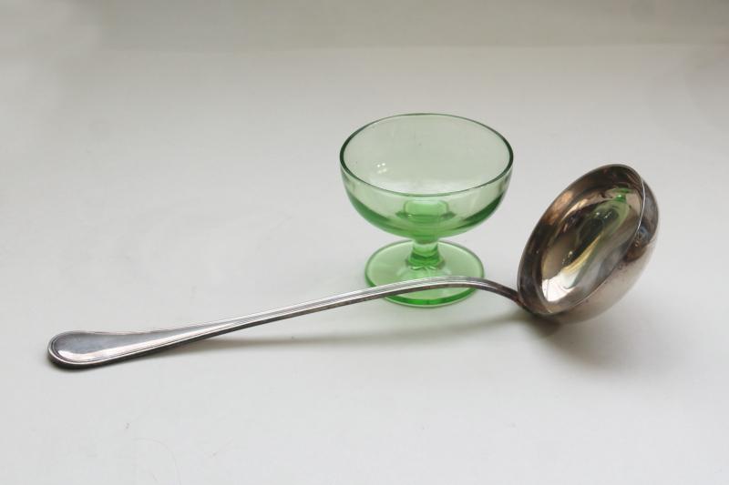 photo of vintage silver ladle for punch bowl or soup tureen, Broggi Italy silverplate #5