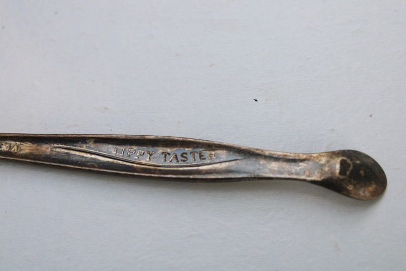 photo of vintage silver plate baby spoon Tippy Taster, double ended spoons #2
