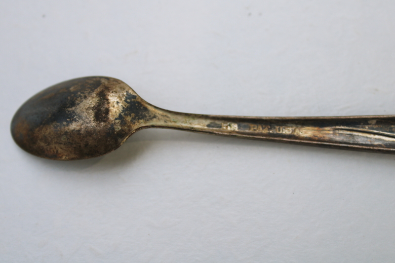 photo of vintage silver plate baby spoon Tippy Taster, double ended spoons #3
