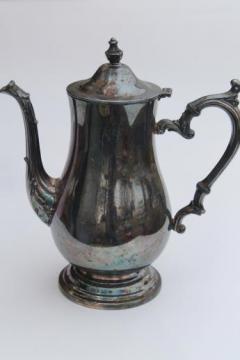 catalog photo of vintage silver plate coffee pot or tea pot, Wm Rogers / International Silver