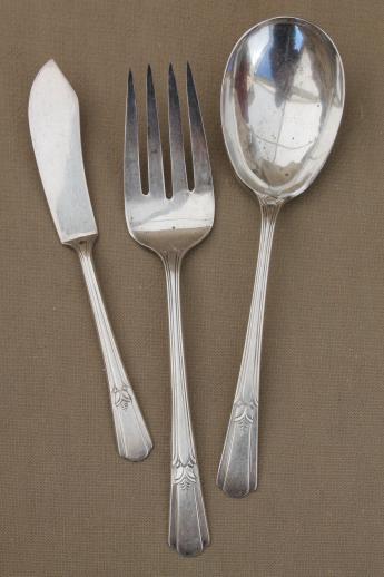 photo of vintage silver plate flatware set, Sovereign Wm Rogers International silver #2