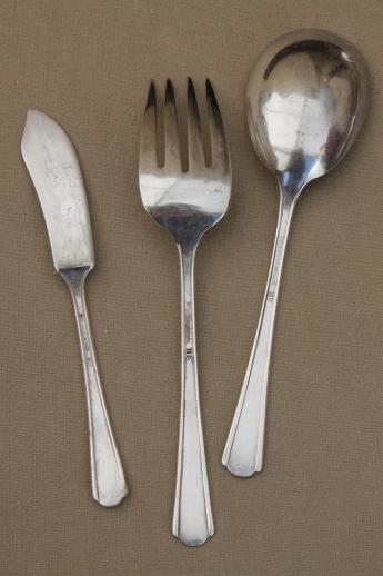 photo of vintage silver plate flatware set, Sovereign Wm Rogers International silver #3